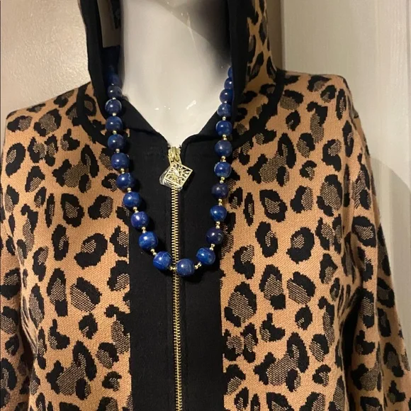 Leopard Print Hooded Jacket L - Picture 7 of 10